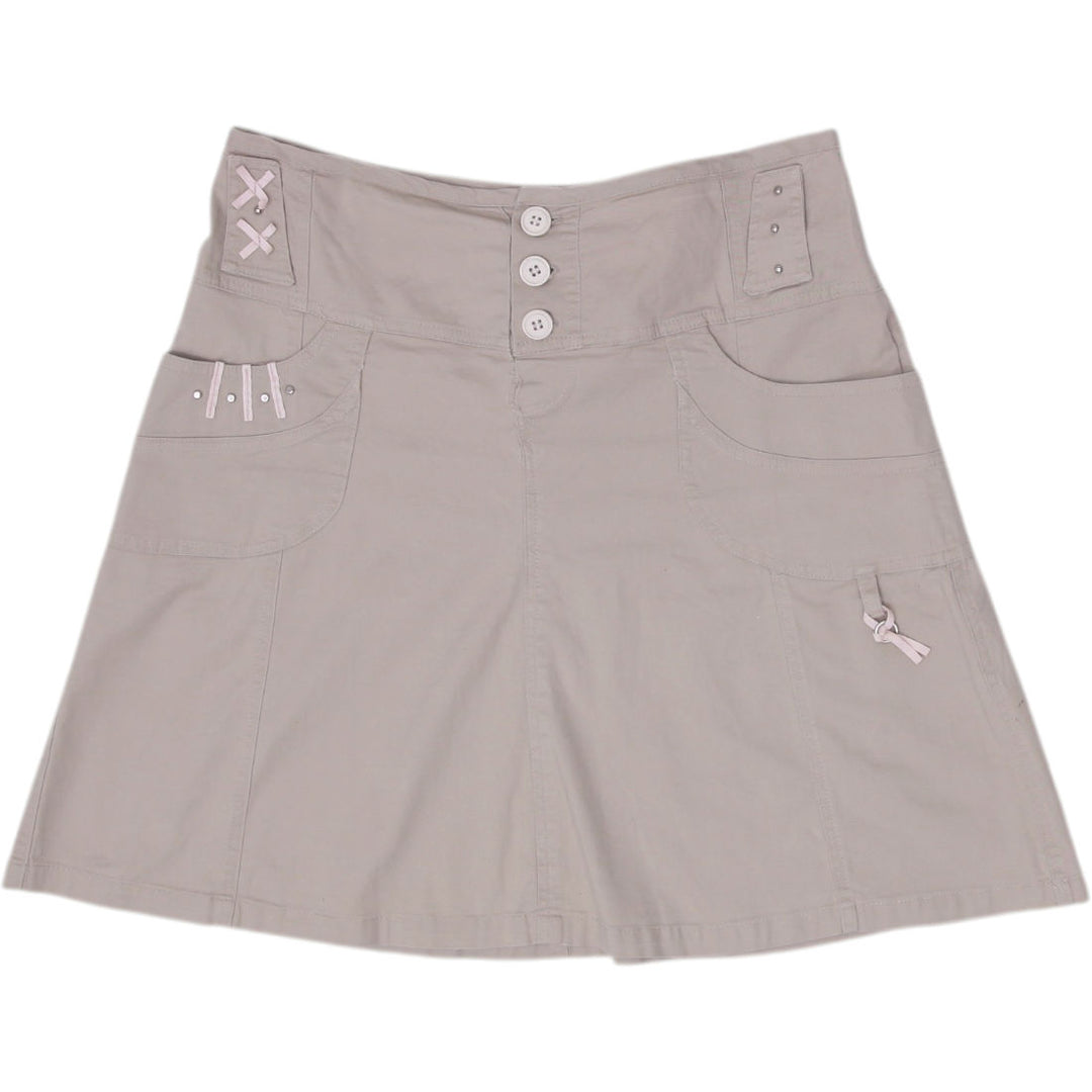 Y2K Ladies Benissimo Embellished Denim Mini Skirt Size 32
