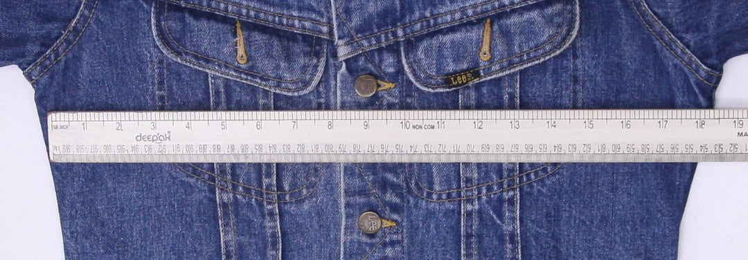 Vintage Ladies Lee Washed Blue Classic Style Denim Trucker Jacket Size L | Migration_Jackets - View 9 | Fashion Rerun