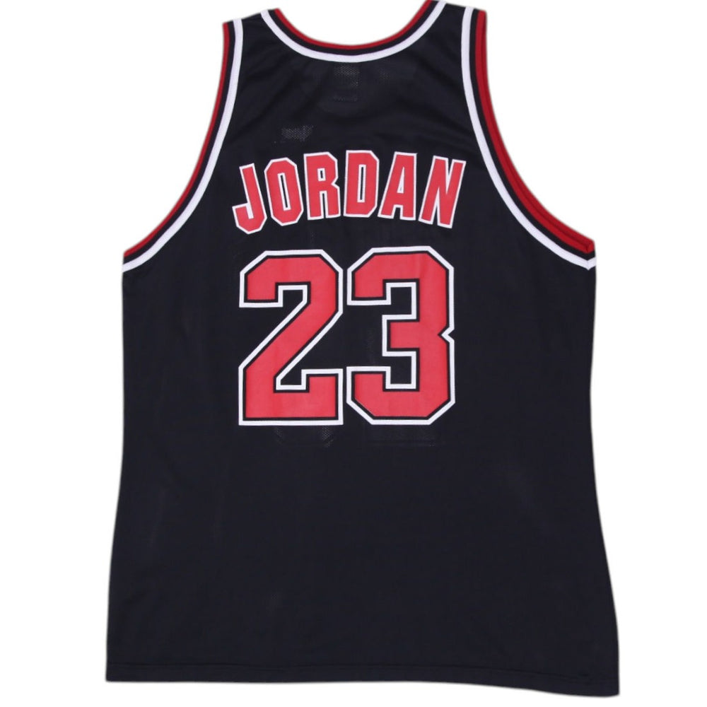 Vintage Champion NBA Chicago Bulls Jordan #23 Basketball Black Jersey Size 48 | Migration_Jerseys - Side View | Fashion Rerun