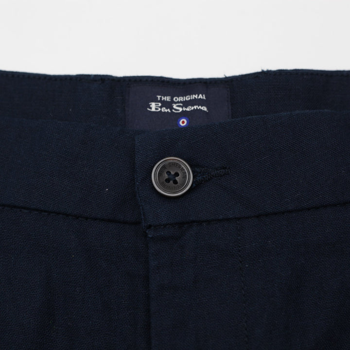 Mens Ben Sherman Regular Fit Linen-Cotton Chino Shorts Size 33W