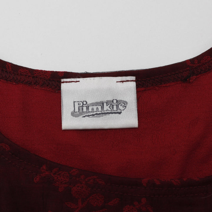 Y2K Ladies Pimkie Floral Sleeveless Fitted Crop Top Size S