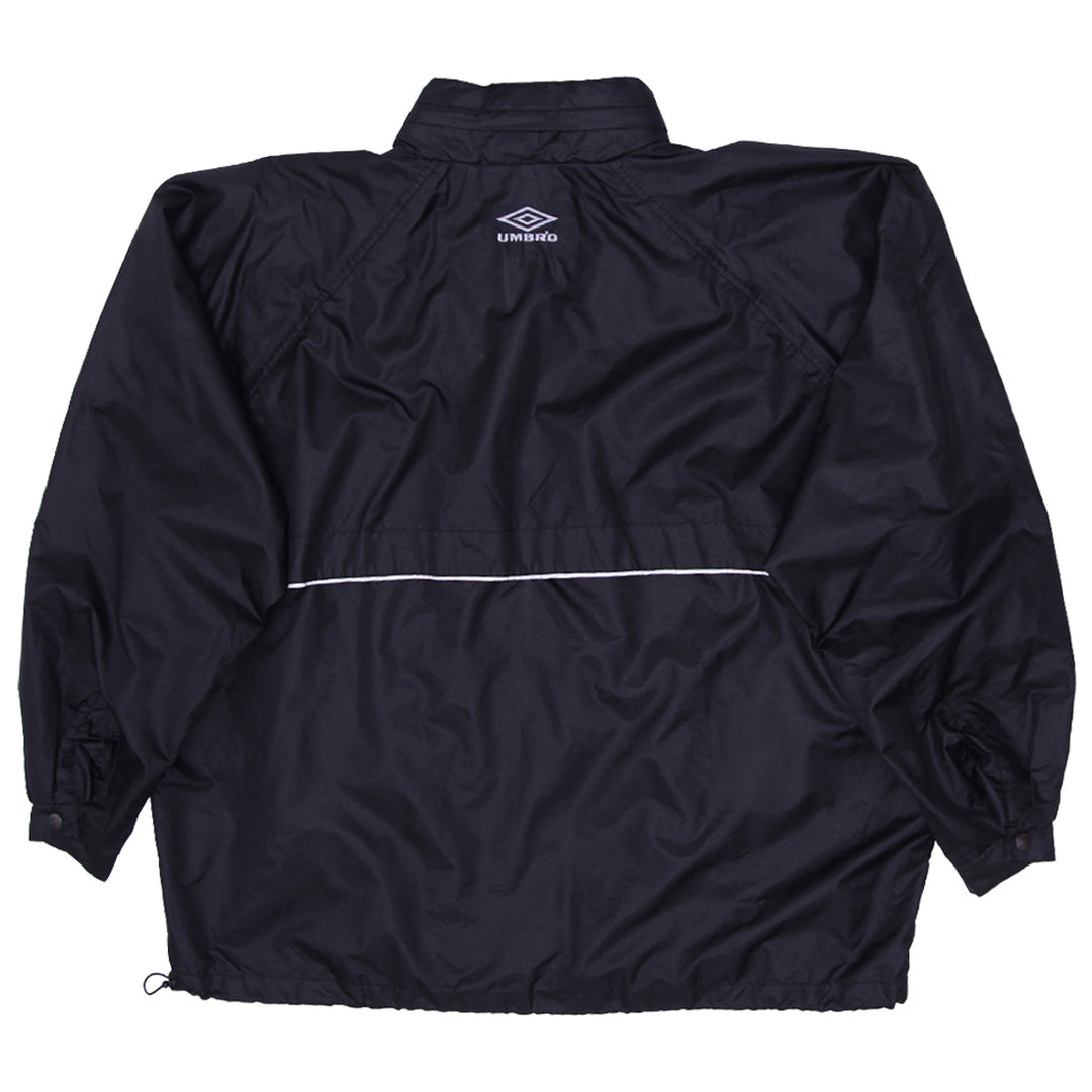 Mens Umbro Quarter Zip Black Soccer Club Jacket