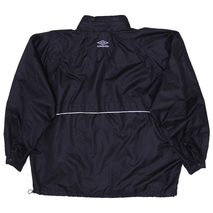 Mens Umbro Quarter Zip Black Soccer Club Jacket