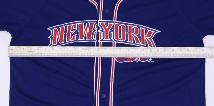 Mens Blue Orange County Choppers (OCC) Big New York Baseball Jersey