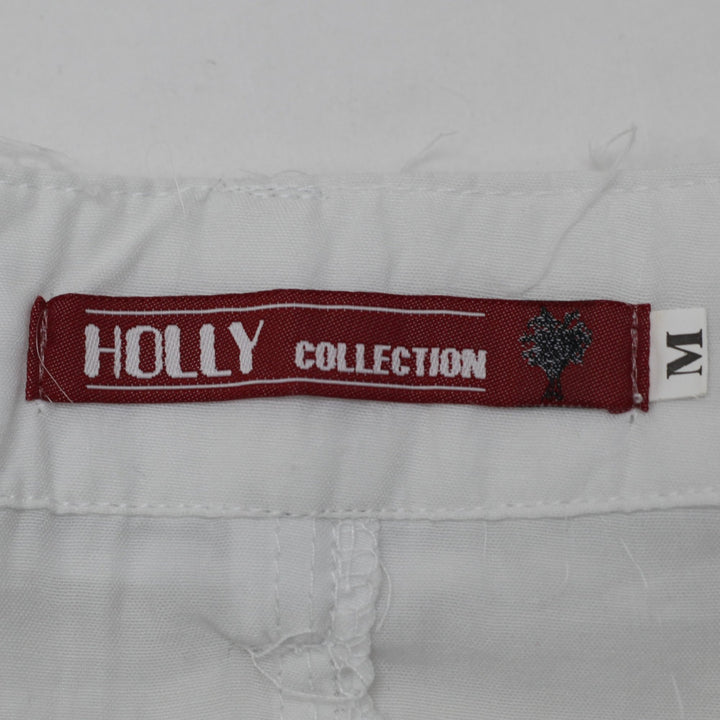 Y2K Ladies Holly Collection White Tiered Ruffle Skirt Belted Size M