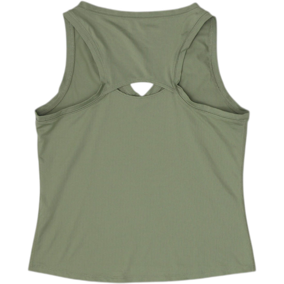 Ladies Nike Dri-FIT Tank Top Olive Green Slim Fit Sportswear