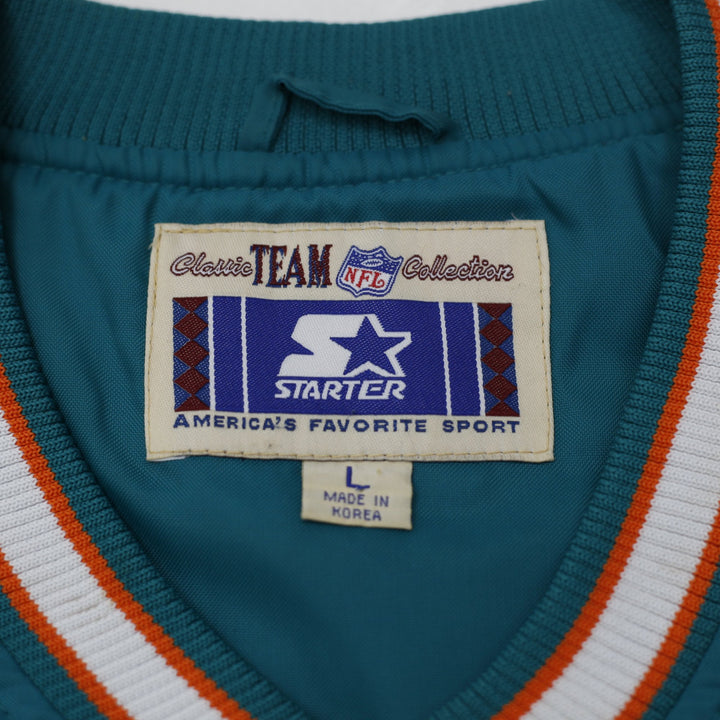 Vintage 1996 Starter Miami Dolphins Dan Marino 13 V-Neck Jacket Sz L