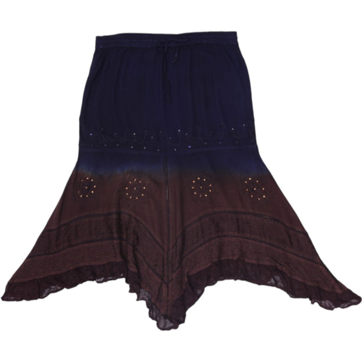 Y2K Ladies Fashion Terminal Handkerchief Hem Sequin Maxi Skirt Free Size