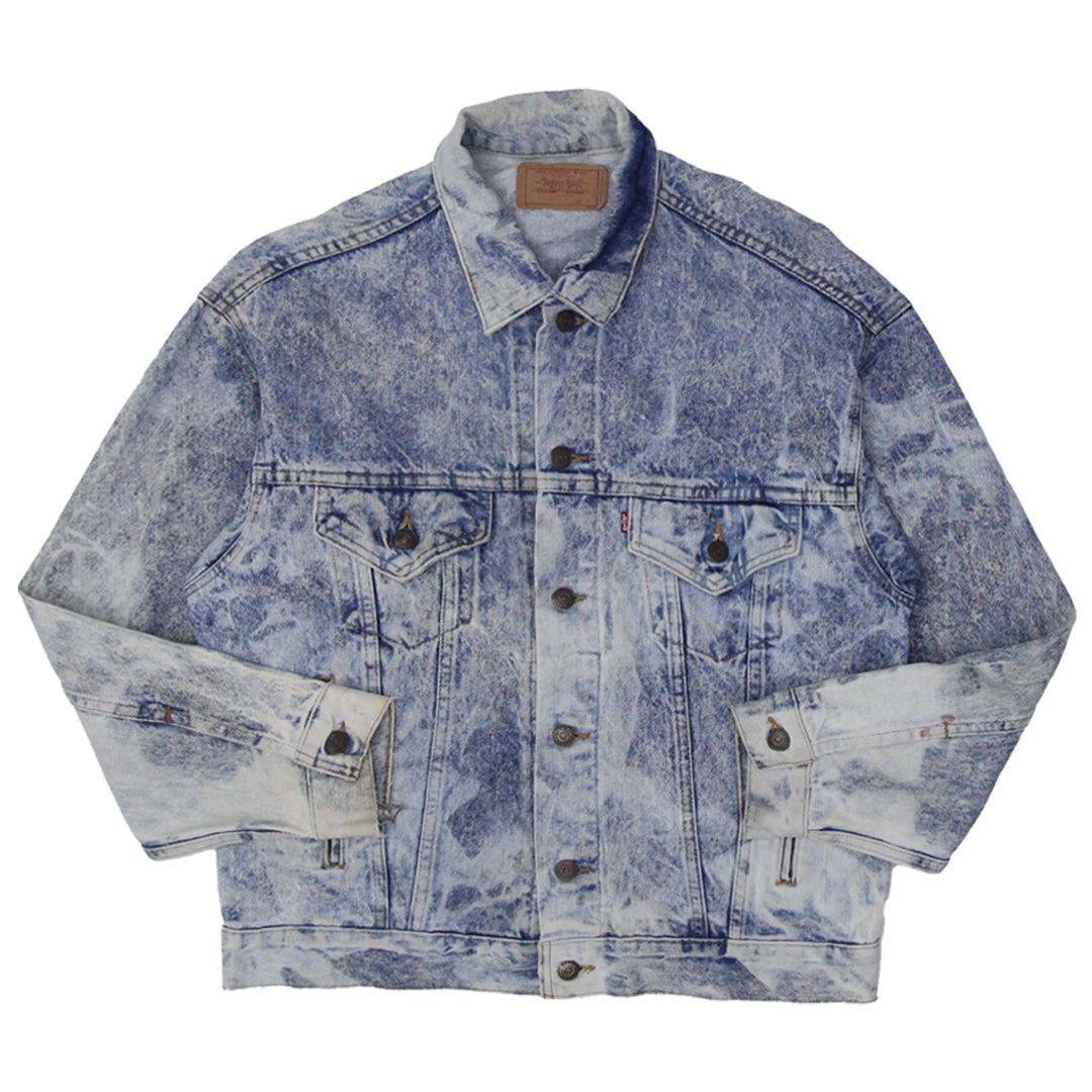 Vintage Levi's Stonewashed Denim Trucker Jacket Size Medium Made In USA - Fashion Rerun Vintage Migration_Jacket