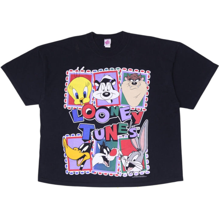 Vintage 1994 Looney Tunes Multi-Character Graphic T-Shirt 4X Made in USA Black