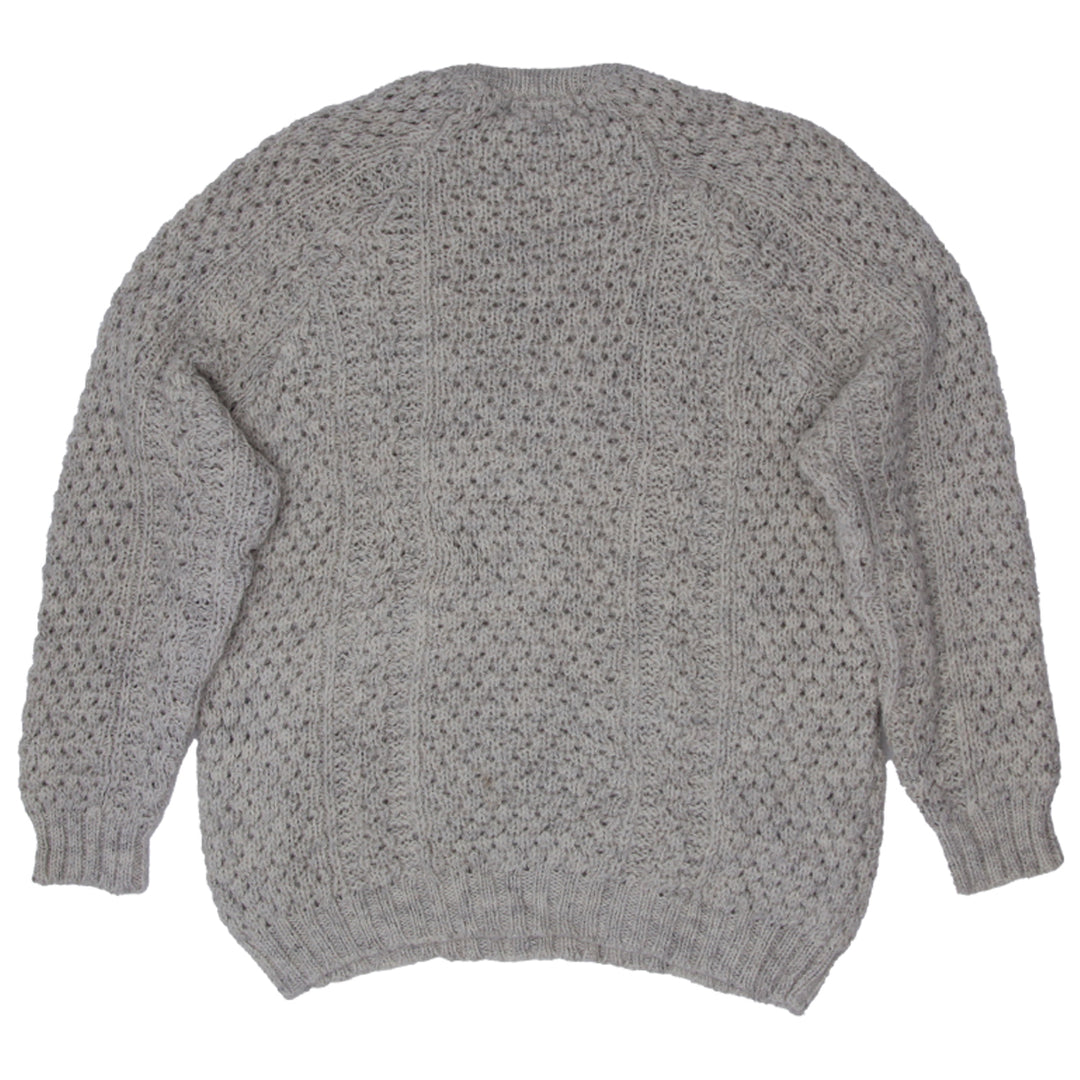 Vintage Malone Dogenal Ireland Hand-Knit Wool Sweater XL Fisherman Style - Fashion Rerun Vintage Migration_Sweaters