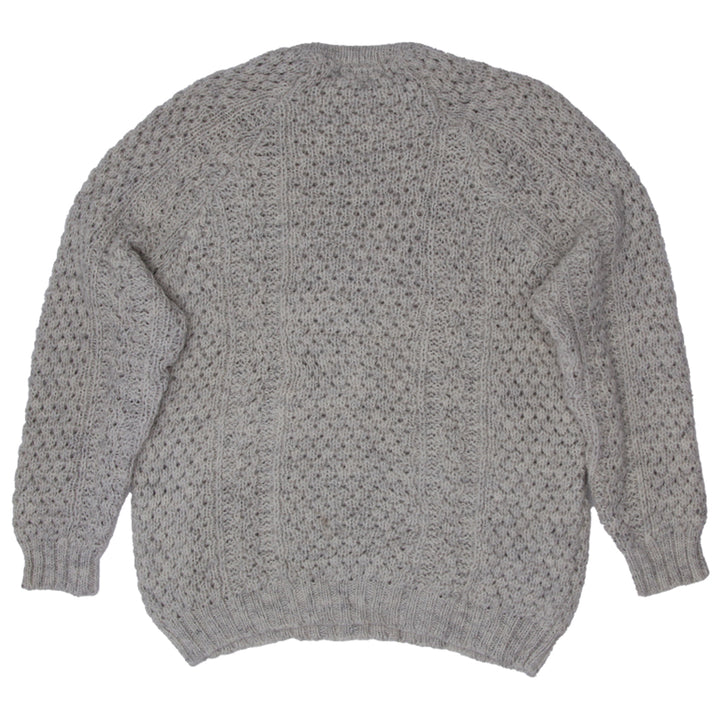 Vintage Malone Dogenal Ireland Hand-Knit Wool Sweater XL Fisherman Style - Fashion Rerun Vintage Migration_Sweaters