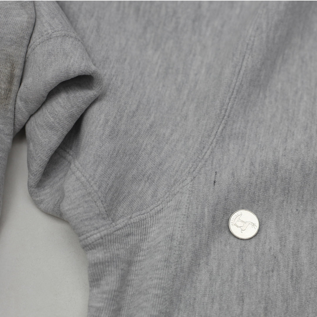 Vintage Champion Reverse Weave Sweatshirt , XL Gray With Green Embroidery Made in USA - Fashion Rerun Vintage Migration_Sweaters