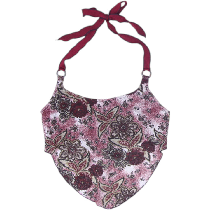 Y2K Ladies BECA Paisley Mesh Halter Top Whimsigoth Handkerchief