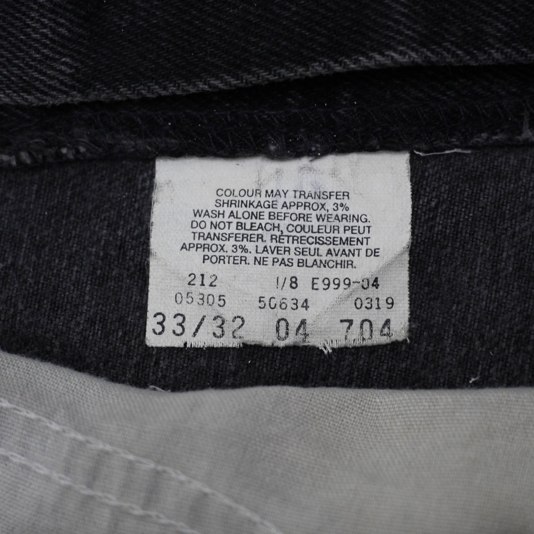 Vintage 90s Levi's 634 Orange Tab Faded Black Denim Jeans W33 L32