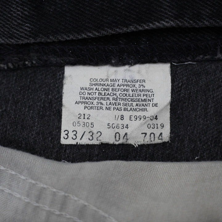 Vintage 90s Levi's 634 Orange Tab Faded Black Denim Jeans W33 L32