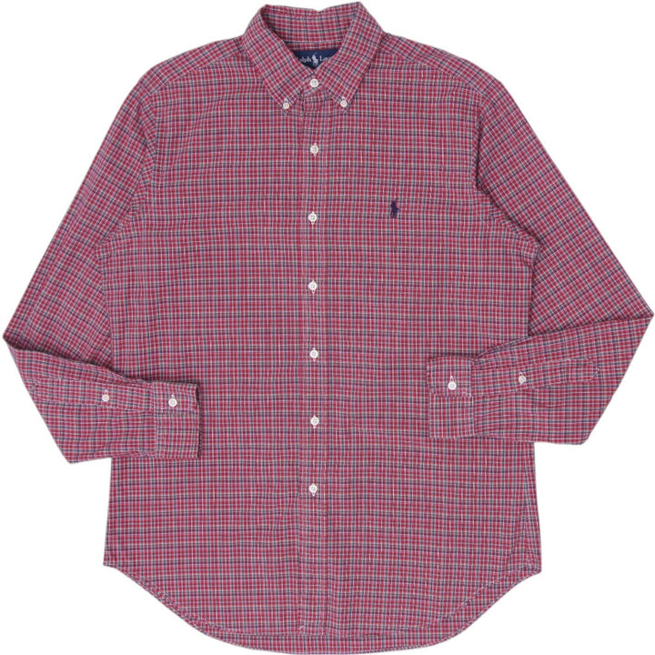 Mens Ralph Lauren Classic Fit Plaid Long Sleeve Shirt Size M