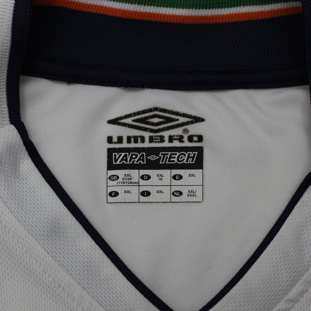 Vintage Mens Umbro Republic of Ireland 2002-04 Away Football Jersey White Eircom
