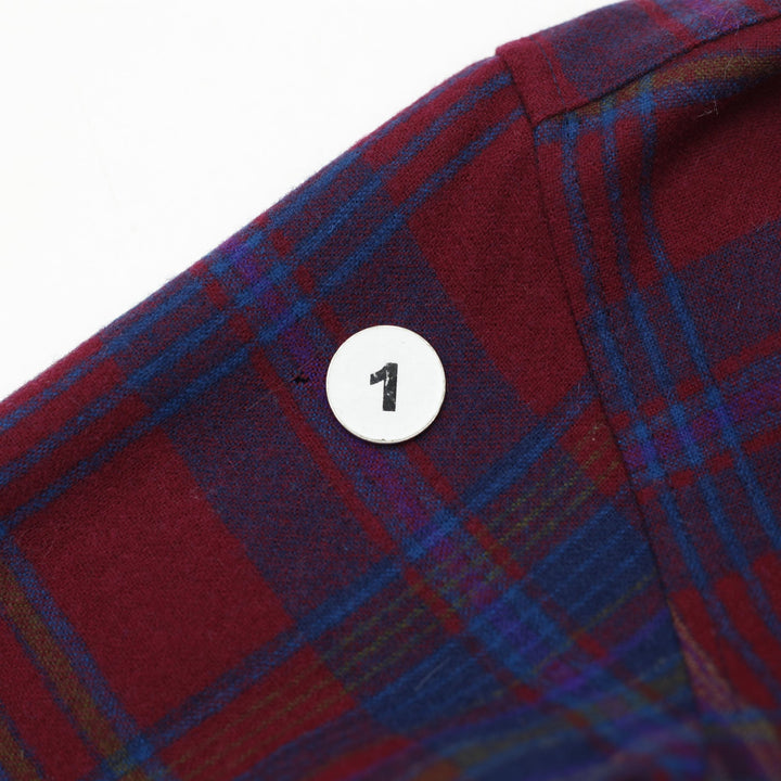 Vintage 70s Pendleton Virgin Wool Plaid Elbow Patch Shirt Medium USA