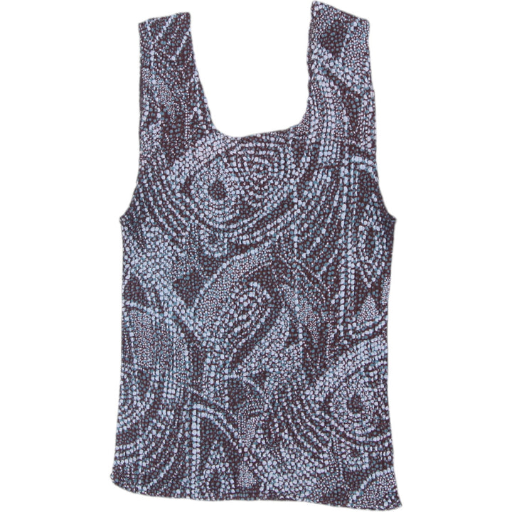 Y2K Ladies Investments Crinkle Popcorn Tank Top Size M