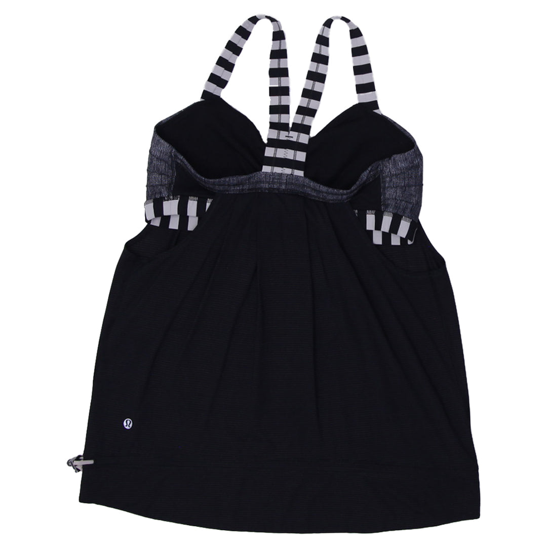 Ladies Lululemon Rest Less Layered Sports Top With Built In Bra