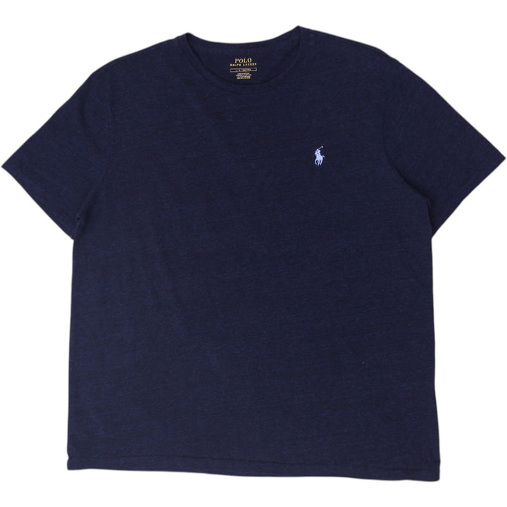 Mens Polo Ralph Lauren Classic Fit Navy Blue Cotton T-Shirt Size L