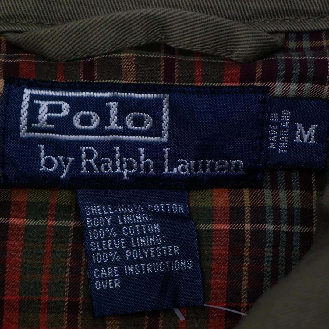 Vintage Mens Polo Ralph Lauren Jacket Khaki Cotton Full Zip | Migration_Jackets RL Collection - Back View | Fashion Rerun