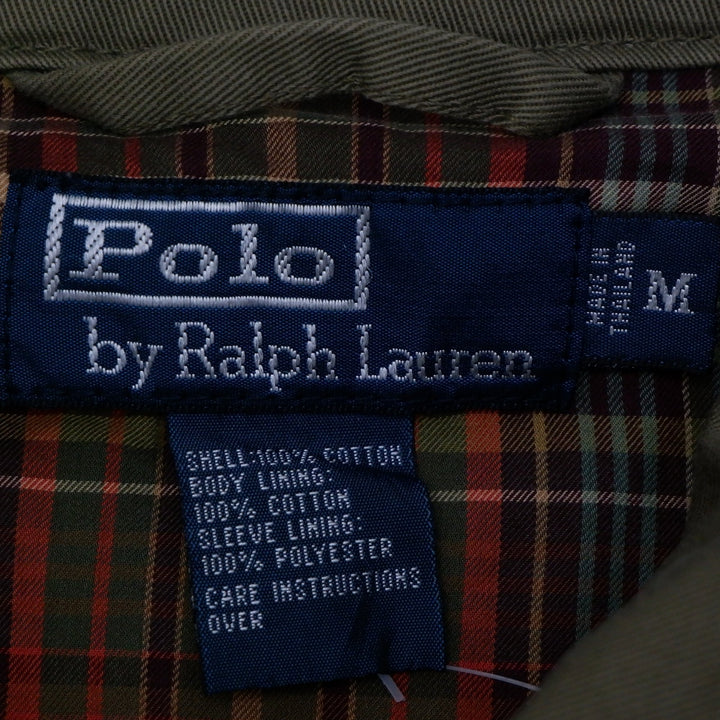 Vintage Mens Polo Ralph Lauren Jacket Khaki Cotton Full Zip | Migration_Jackets RL Collection - Back View | Fashion Rerun