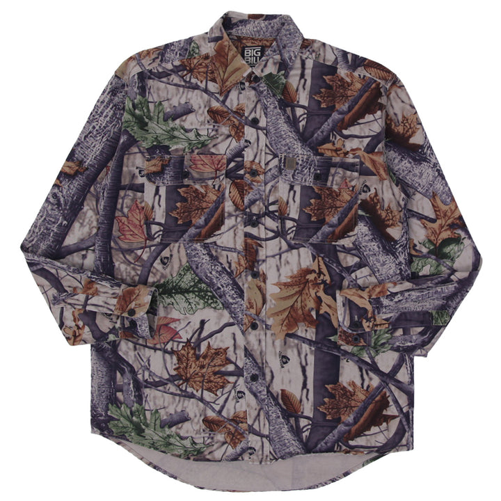 Mens Wood N Trail Big Bill Camouflage Buttoned Long Sleeve Shirt