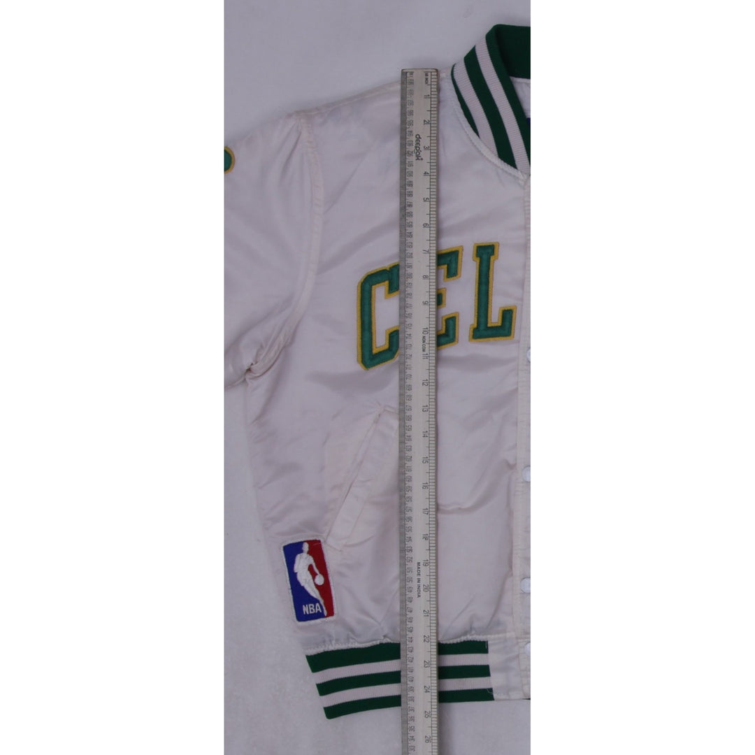 Vintage 90s Starter Boston Celtics Satin Bomber Jacket Size M