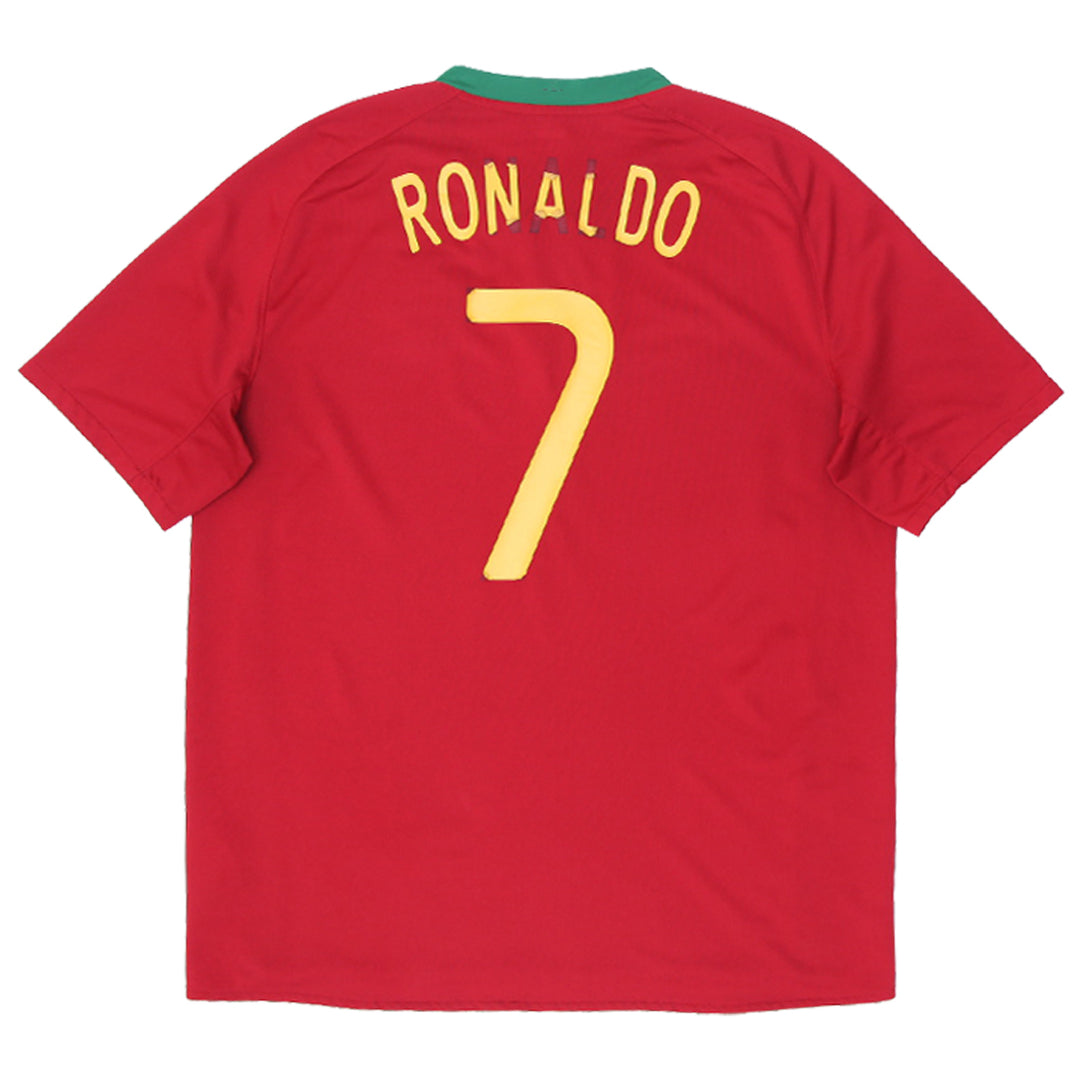 Mens Nike Portugal Nike 2008-2010 Euro Football Home Jersey #7 Ronaldo