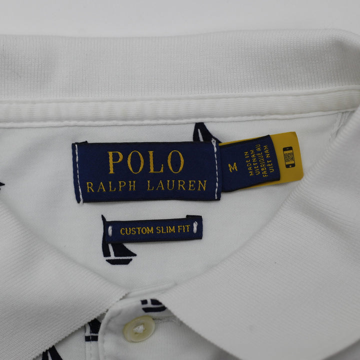Ralph Lauren Polo Sailboat Print Short Sleeve Shirt Size M | Migration_T-Shirts - Back View | Fashion Rerun