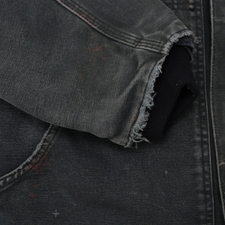 Mens Carhartt Distressed Full Zip Black Workwear Jacket Size 48 | Migration_Jackets WW Collection - View 9 | Fashion Rerun