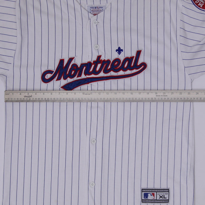 Vintage 90s Starter Montreal Expos Baseball Pinstripe MLB Jersey Size XL