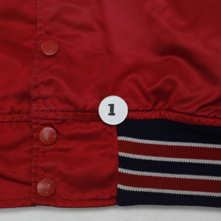 Vintage MLB By Starter St. Louis Cardinals Satin Red Snap Button Jacket L | Migration_Jackets - Detail View | Fashion Rerun