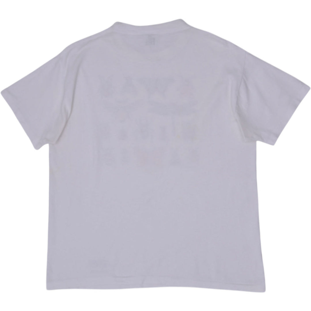 Vintage Mens Anvil T-Shirt White Insect Graphic Cotton