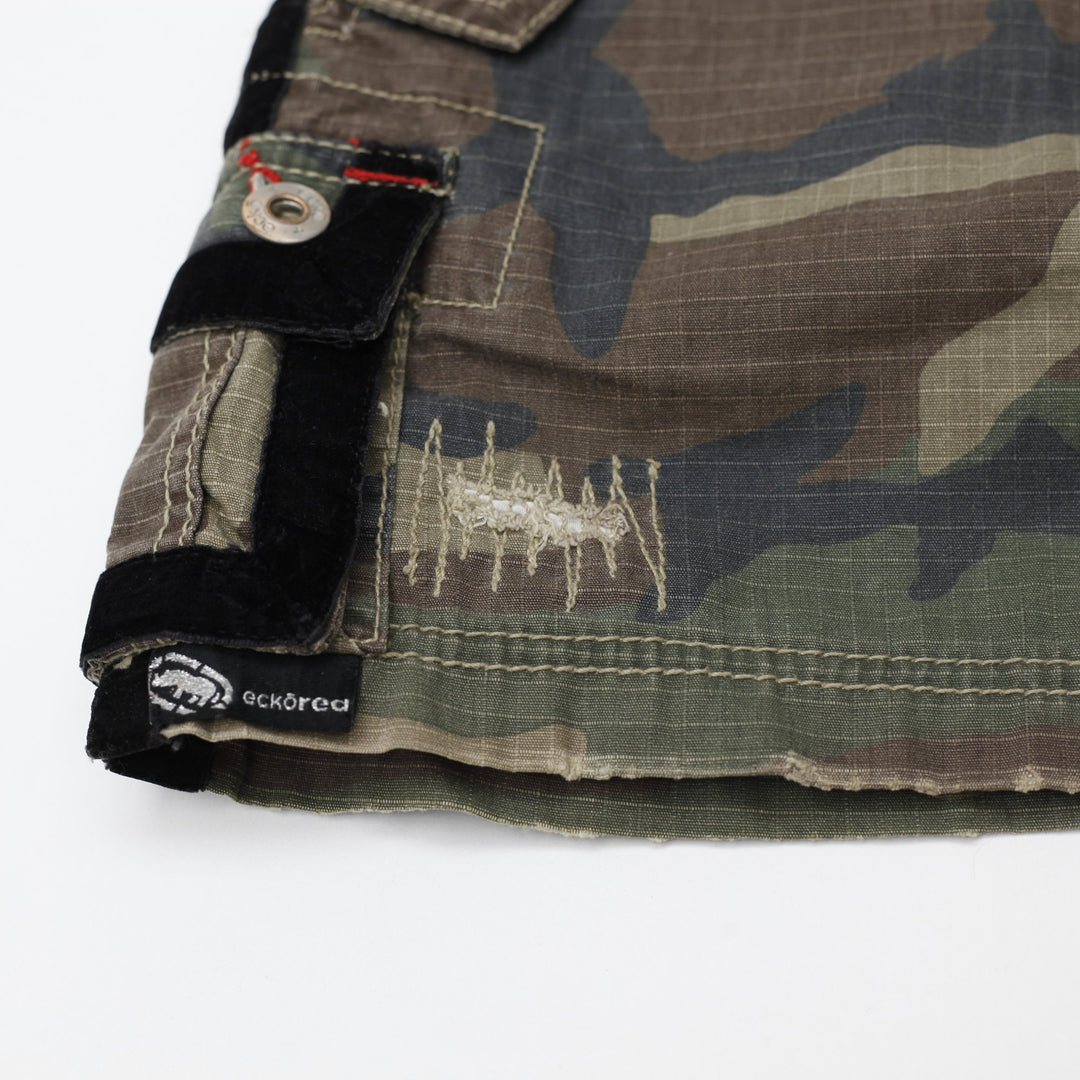 Y2K Ladies Ecko Red Camouflage Mini Skirt Cargo Pockets