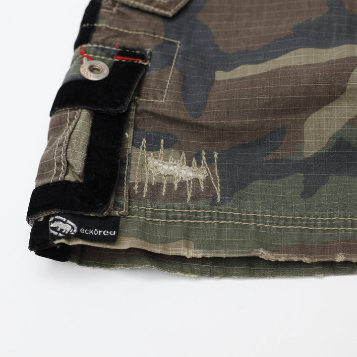 Y2K Ladies Ecko Red Camouflage Mini Skirt Cargo Pockets