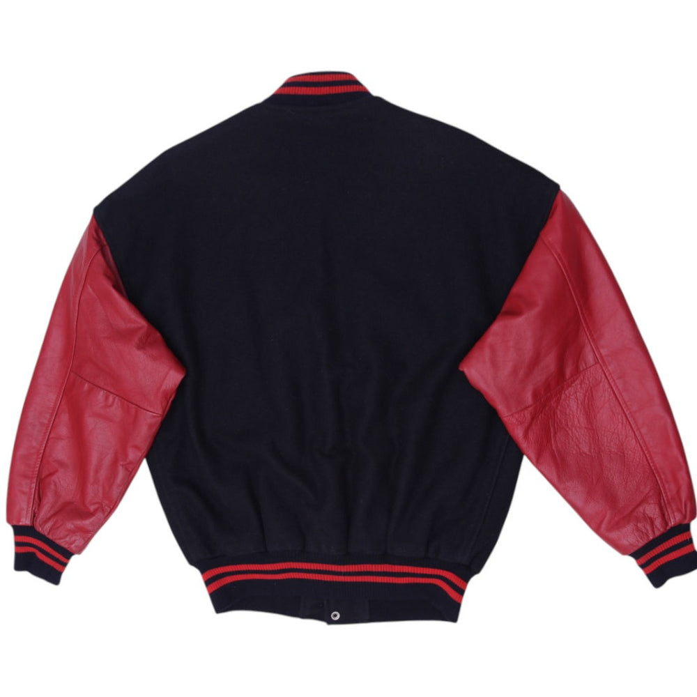 Vintage 00s Ajax Knights Minor Hockey Leather Wool Varsity Jacket Size L | Migration_Jackets - Side View | Fashion Rerun