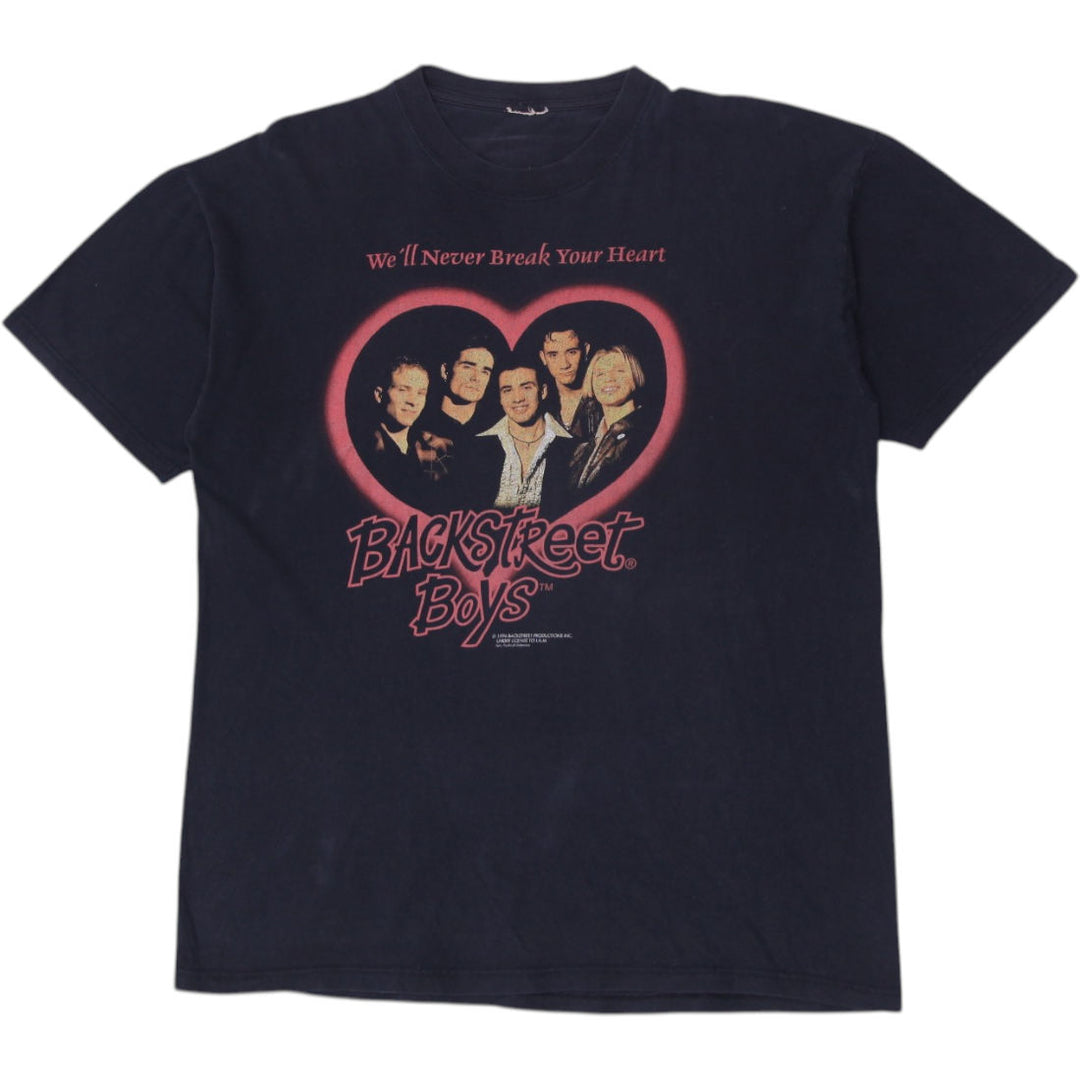 Vintage 1996 Backstreet Boys We'll Never Break Your Heart T-Shirt Black Graphic | Migration_T-Shirts | Fashion Rerun