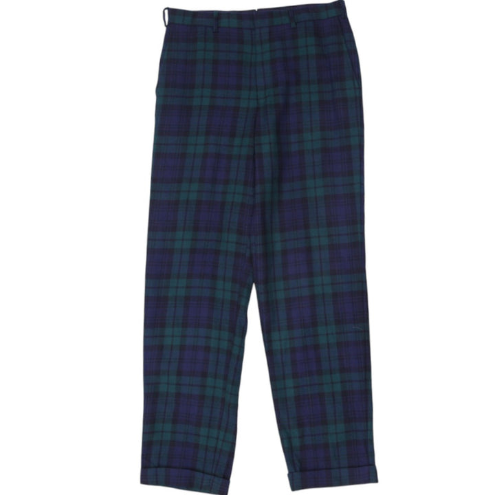 Vintage Polo Ralph Lauren Trousers Green Check Plaid Wool Pants | Migration_Pants | Fashion Rerun
