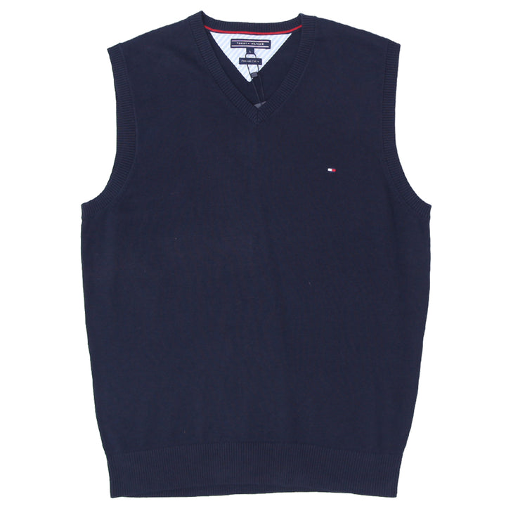 Mens Tommy Hilfiger V-Neck Sweater Vest Navy - Fashion Rerun Vintage Migration_Sweaters