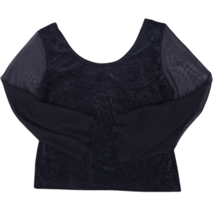 Y2K Ladies Blouse Black Sheer Bell Sleeve Top Size S | Migration_Y2K Tops | Fashion Rerun