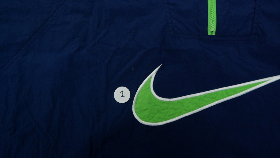 Vintage Mens Nike Windbreaker Navy Blue Swoosh Pullover