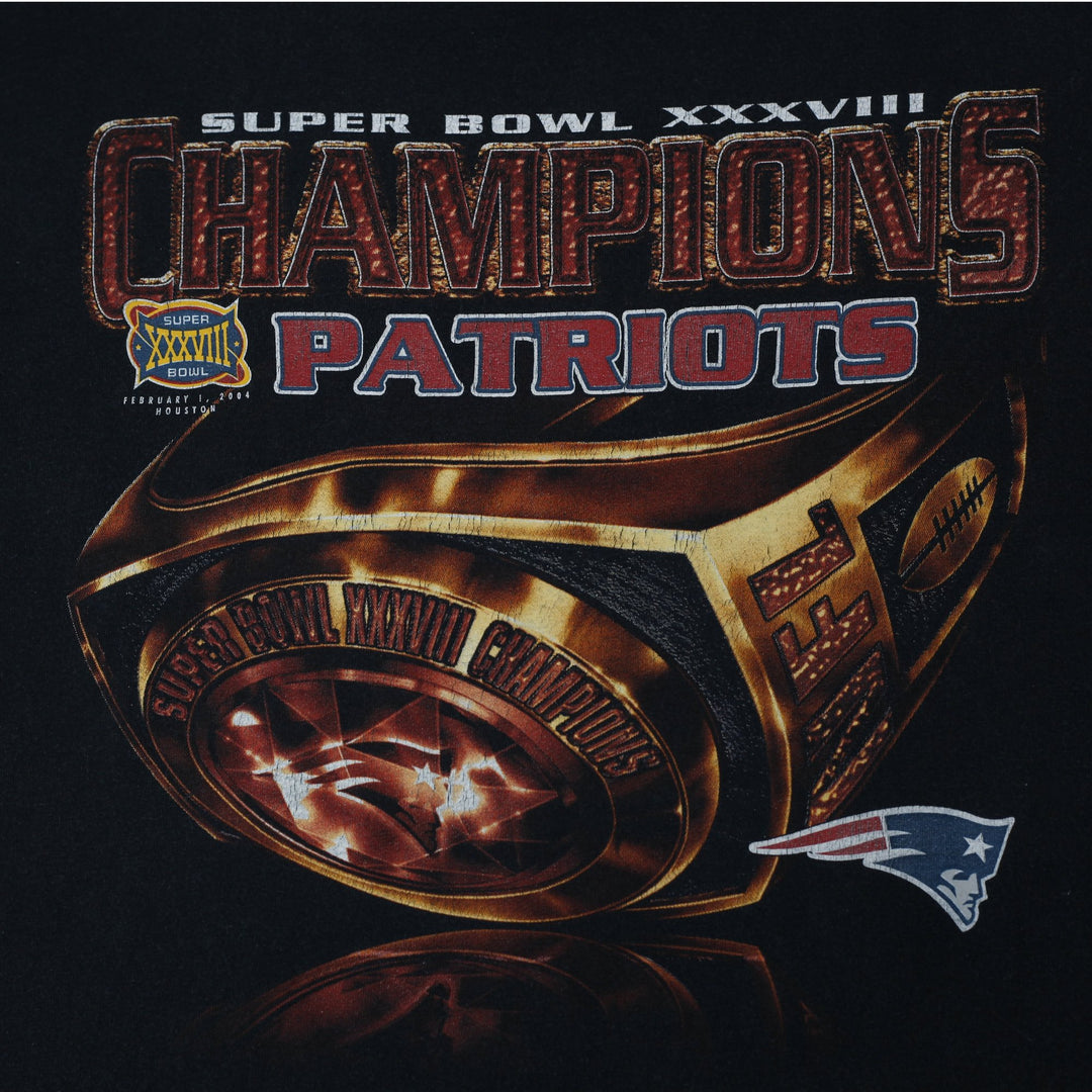 Vintage 20s New England Patriots T-Shirt Super Bowl XXXVIII Champions Ring