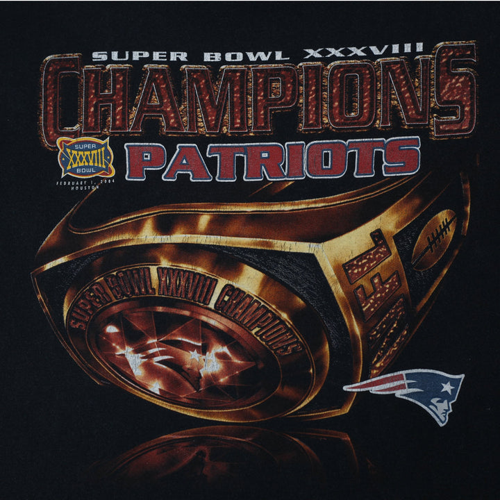 Vintage 20s New England Patriots T-Shirt Super Bowl XXXVIII Champions Ring