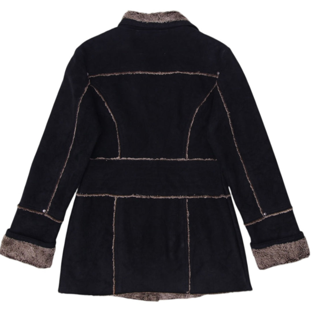 Y2K Camaieu Faux Fur Lined Afghan Coat Size M | Migration_Jackets - Side View | Fashion Rerun