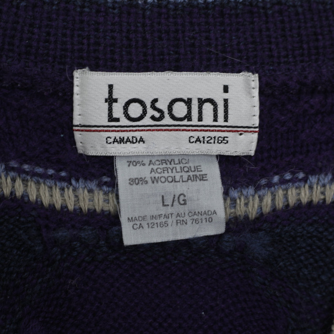 Vintage Tosani Coogi Classic 3D Knitted Cardigan sweater Size L