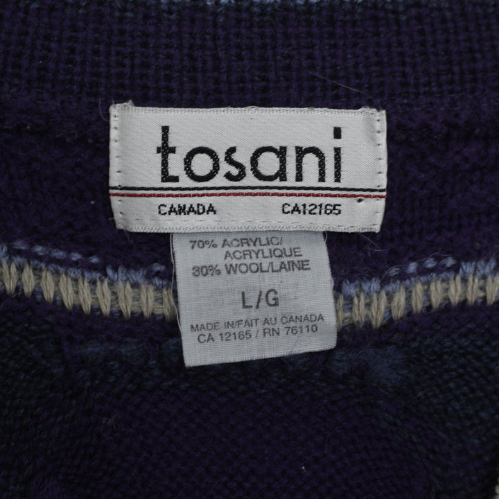 Vintage Tosani Coogi Classic 3D Knitted Cardigan sweater Size L