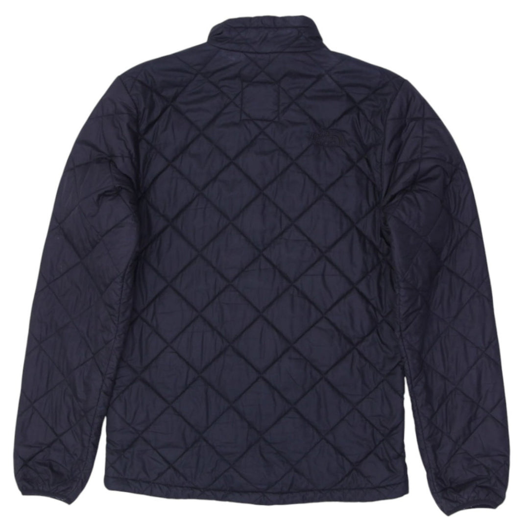 Mens The North Face Quilted Jacket Black Insulated Pockets Full Zip